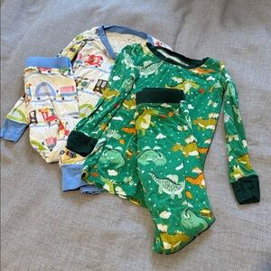 2 pairs Little Sleepies pajamas 18-24 months